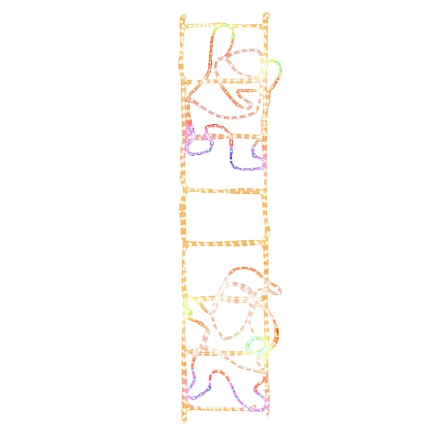 Figurine Père Noël sur échelle pliable avec 552 LED 50x200 cm - 2