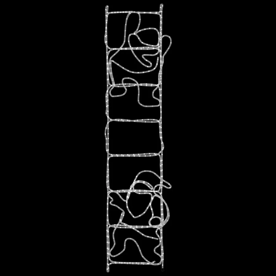 Figurine Père Noël sur échelle pliable avec 552 LED 50x200 cm - 4