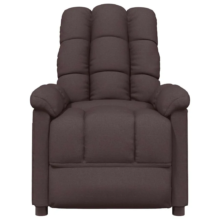 Fauteuil de massage Marron foncé Tissu - 3