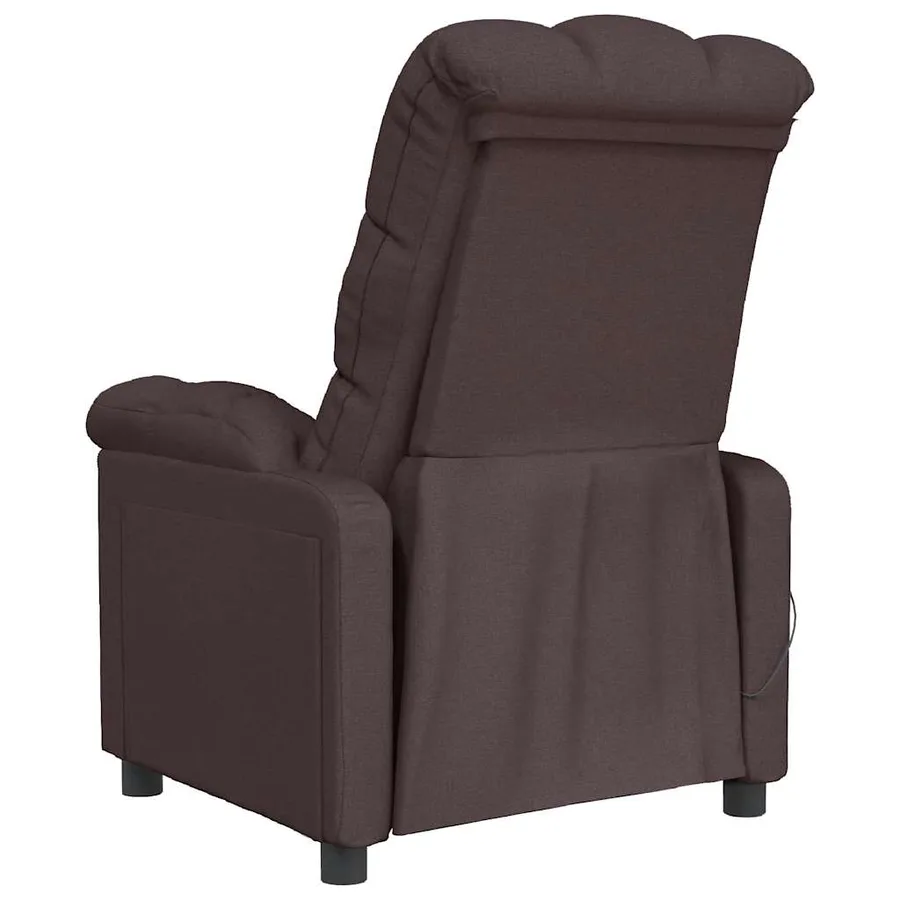 Fauteuil de massage Marron foncé Tissu - 5