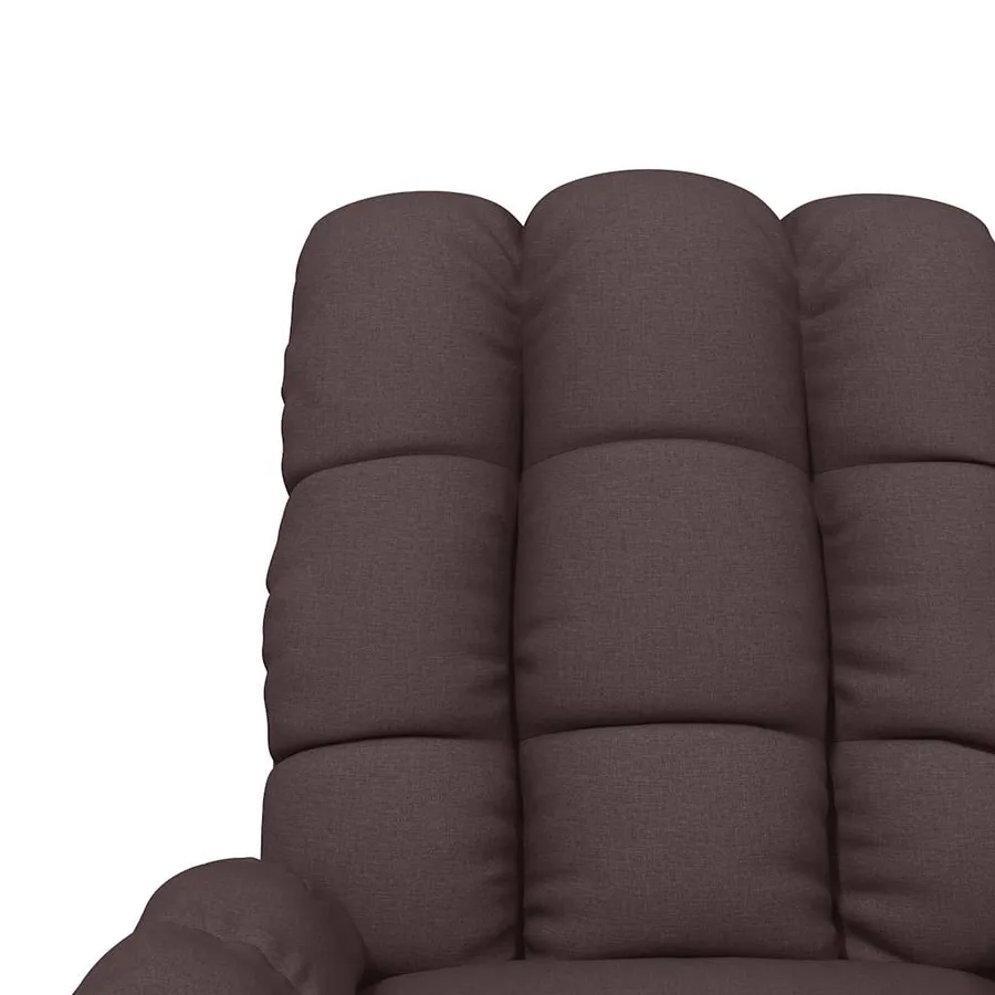 Fauteuil de massage Marron foncé Tissu - 8