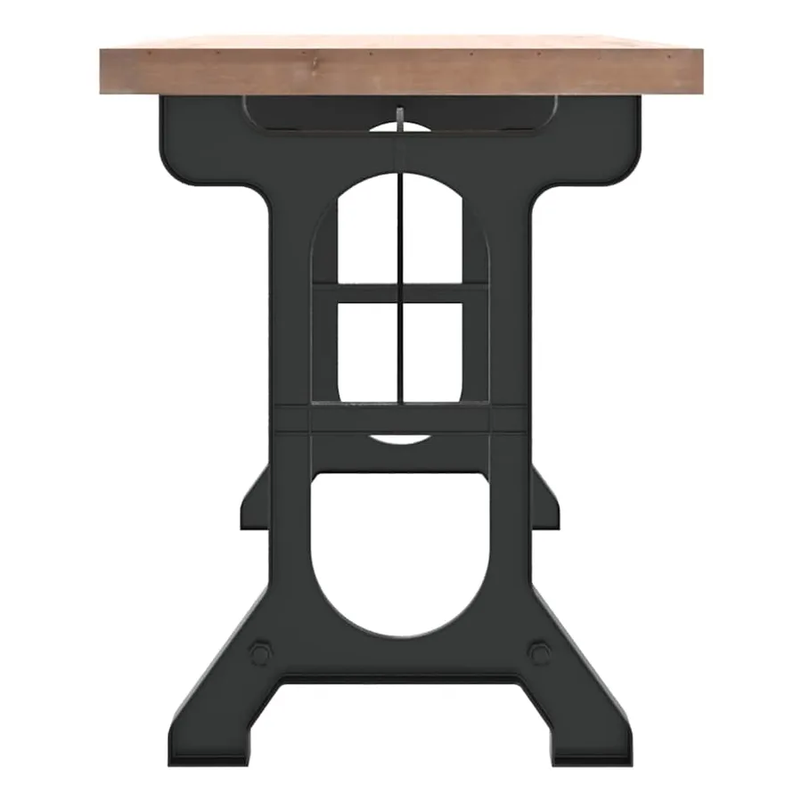 Table à dîner 110x65x82 cm Bois de sapin massif et fer - 4