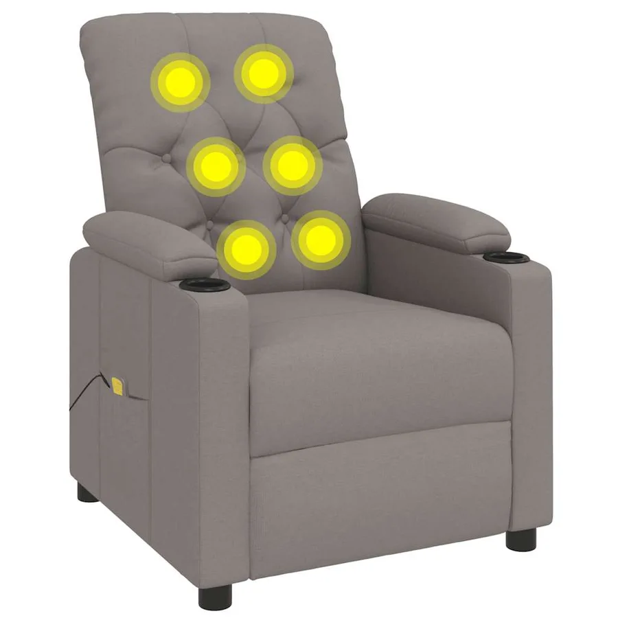 Fauteuil de massage Taupe Tissu - 2