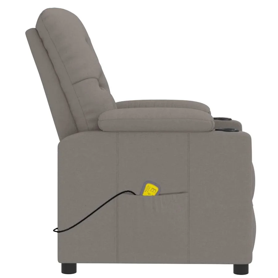 Fauteuil de massage Taupe Tissu - 5