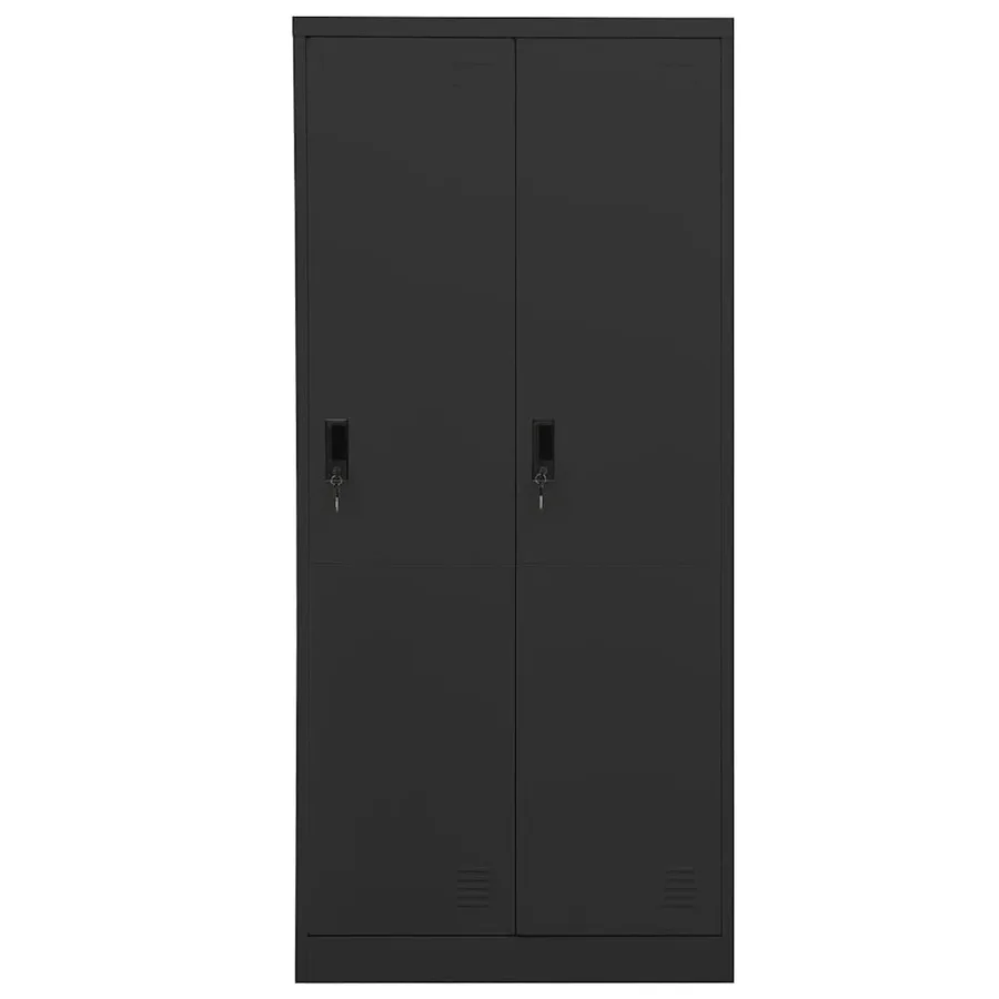 Garde-robe Anthracite 80x50x180 cm Acier - 2