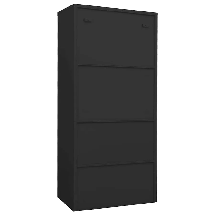 Garde-robe Anthracite 80x50x180 cm Acier - 4