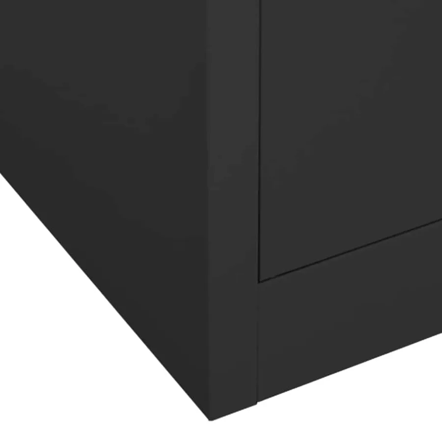 Garde-robe Anthracite 80x50x180 cm Acier - 9