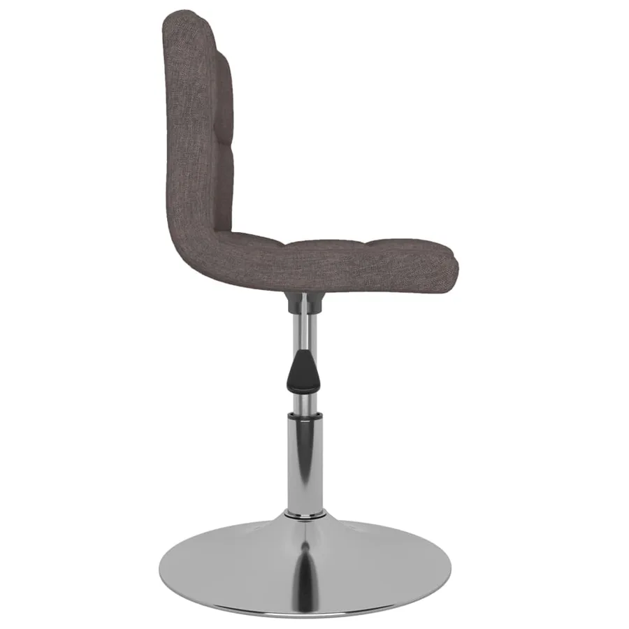 Tabouret de bar pivotant Taupe Tissu - 4