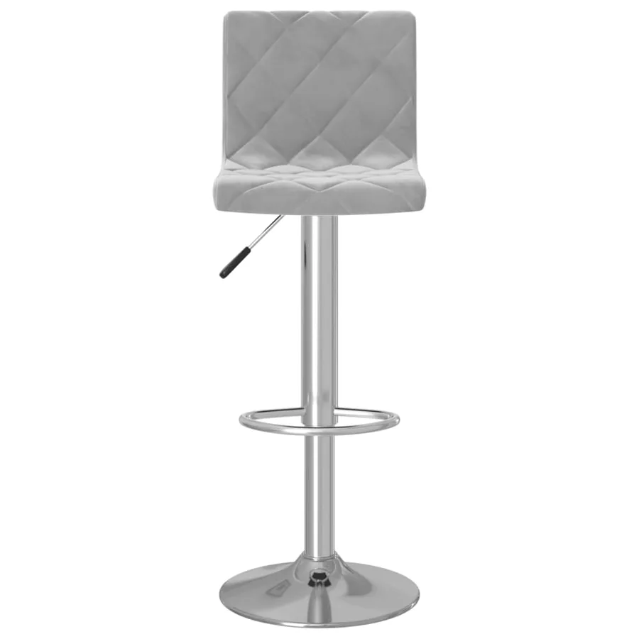 Tabourets de bar lot de 2 gris clair velours - 4