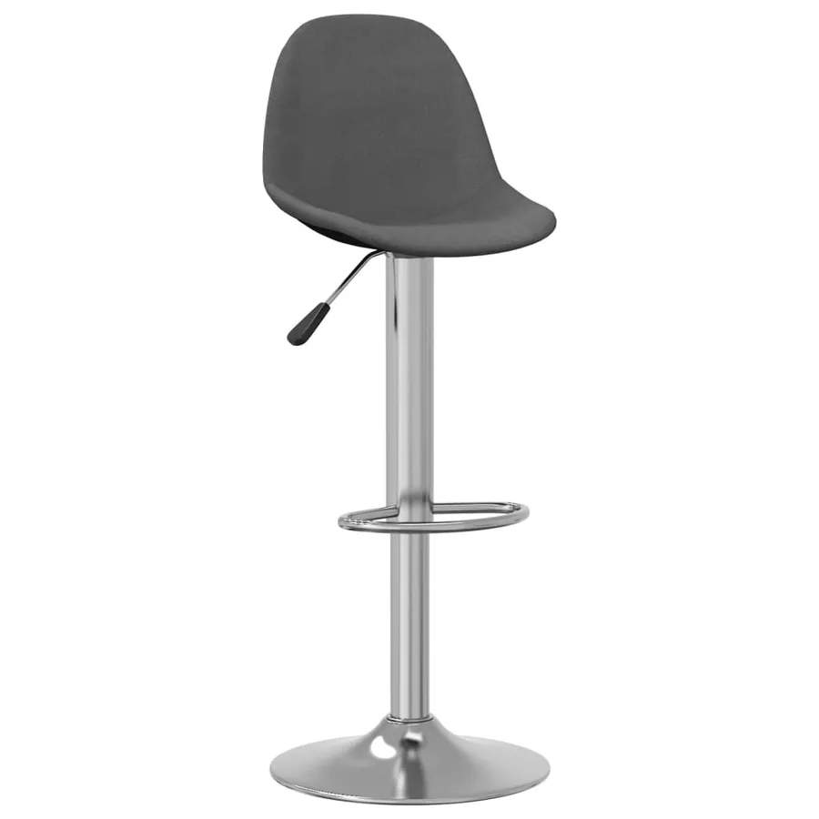 Tabourets de bar lot de 2 gris foncé tissu - 2
