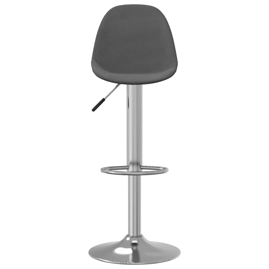 Tabourets de bar lot de 2 gris foncé tissu - 3