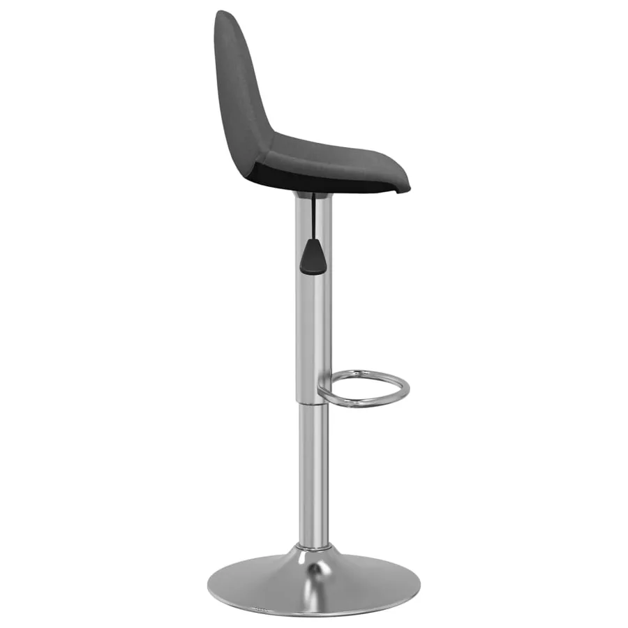 Tabourets de bar lot de 2 gris foncé tissu - 4