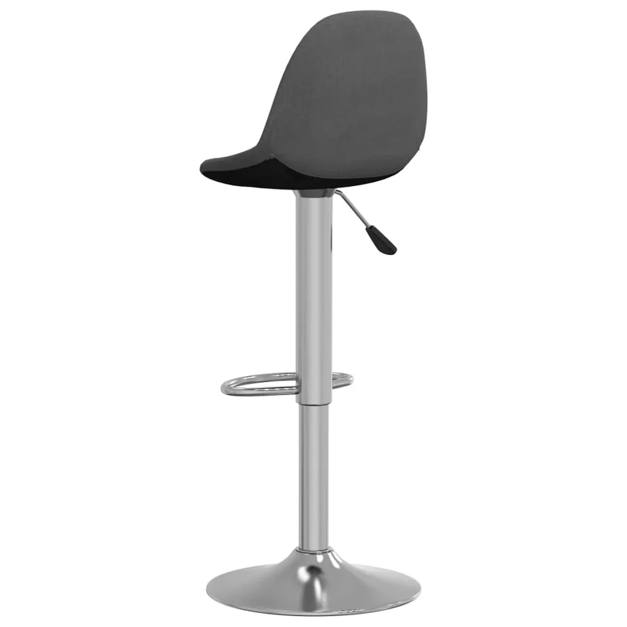 Tabourets de bar lot de 2 gris foncé tissu - 5