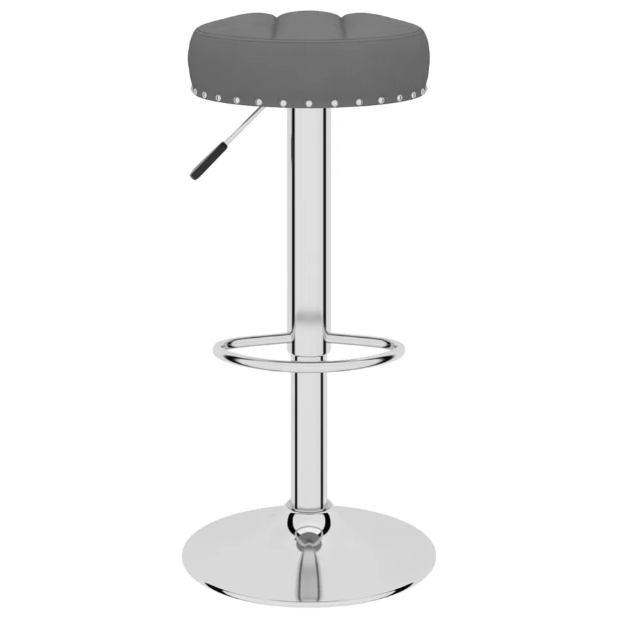 Tabourets de bar lot de 2 gris foncé tissu - 3