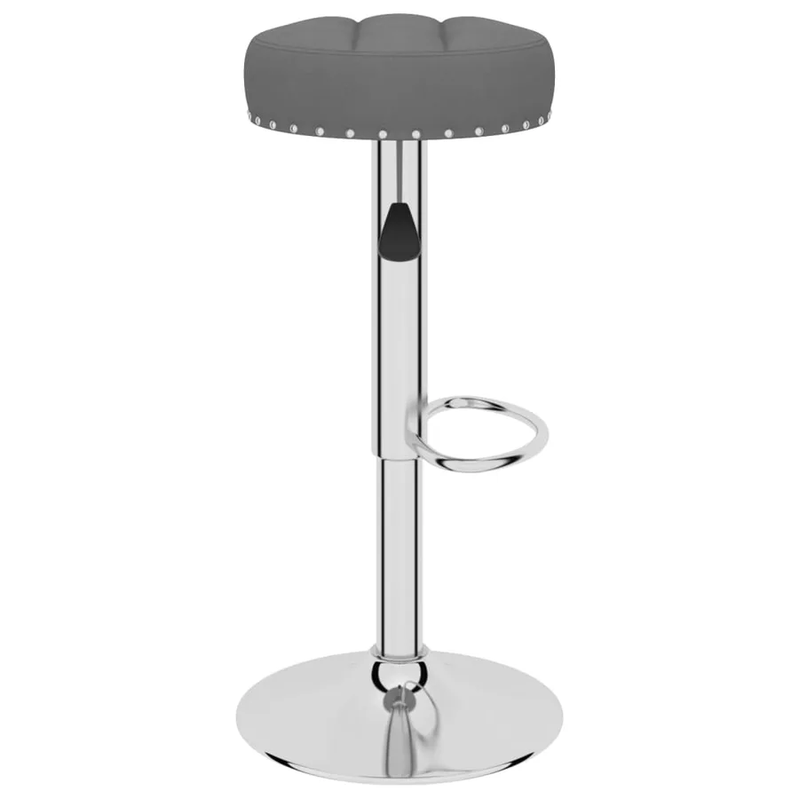 Tabourets de bar lot de 2 gris foncé tissu - 4