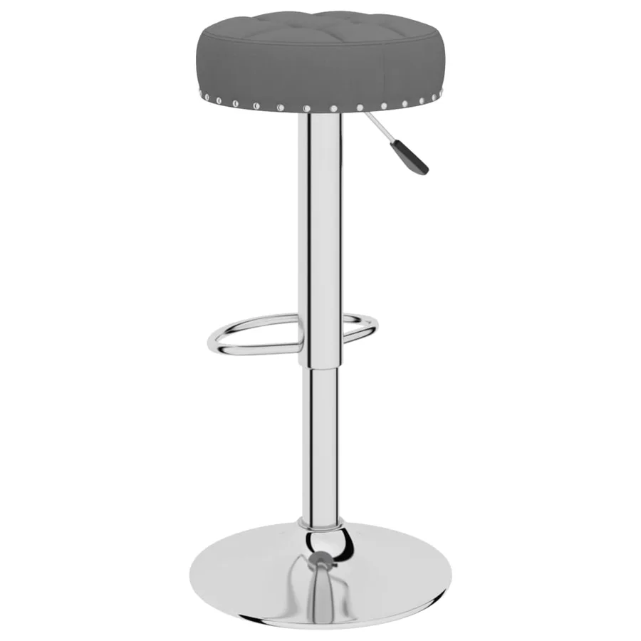 Tabourets de bar lot de 2 gris foncé tissu - 5