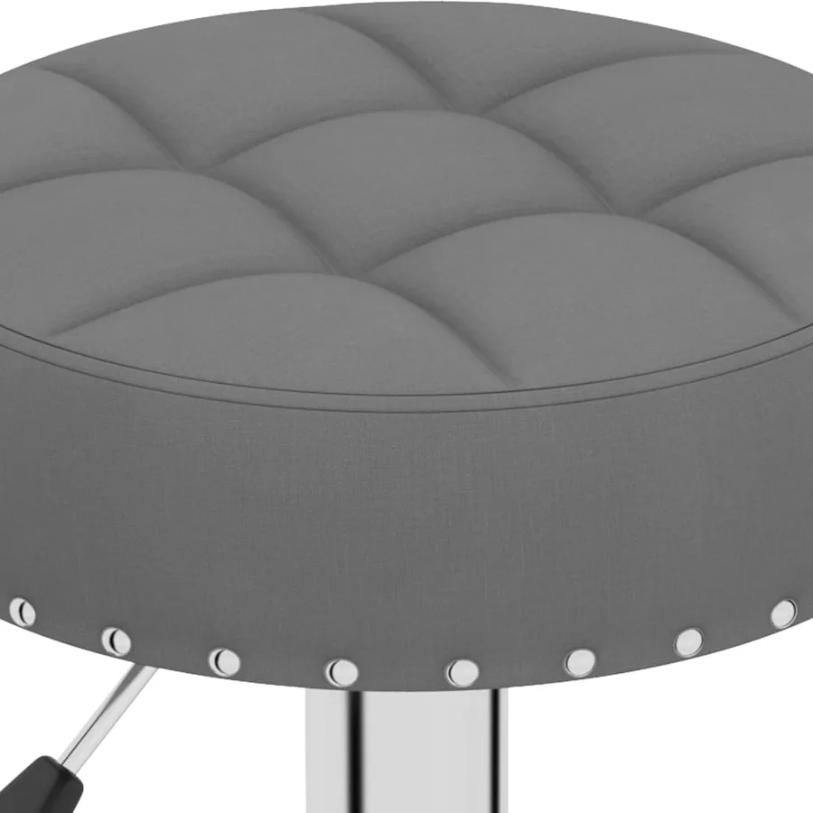 Tabourets de bar lot de 2 gris foncé tissu - 7