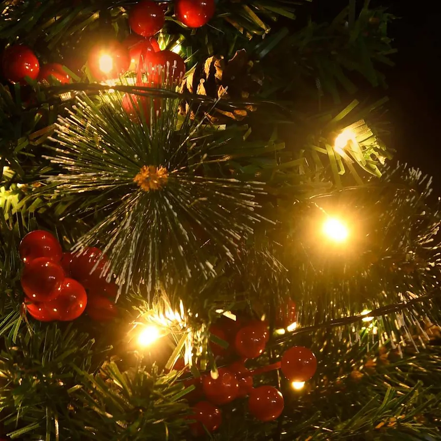 Arbre de Noël artificiel pré-éclairé d'allée 2 pcs 76 cm PVC - 7