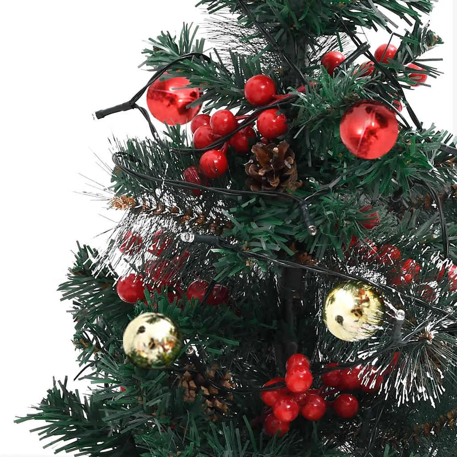 Arbre de Noël artificiel pré-éclairé d'allée 2 pcs 76 cm PVC - 8