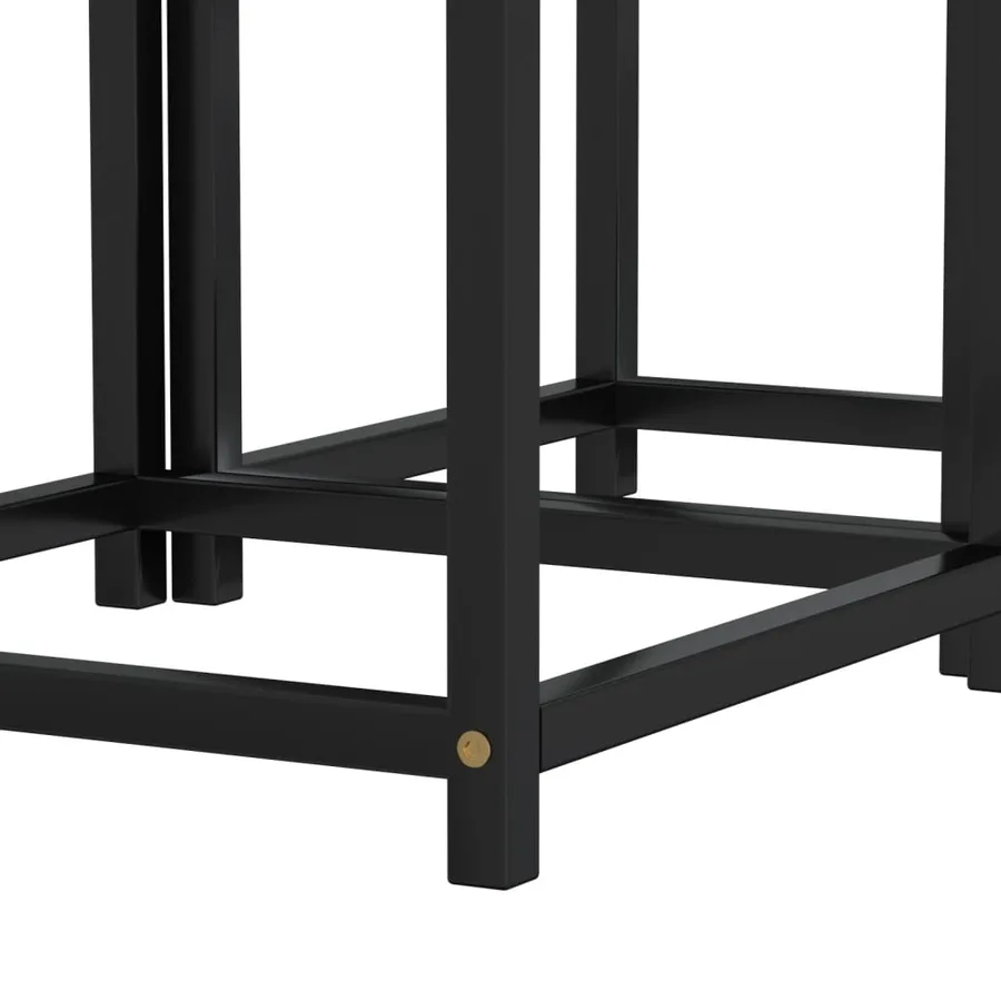 Tables à thé 2 pcs MDF Noir et jaune - 6