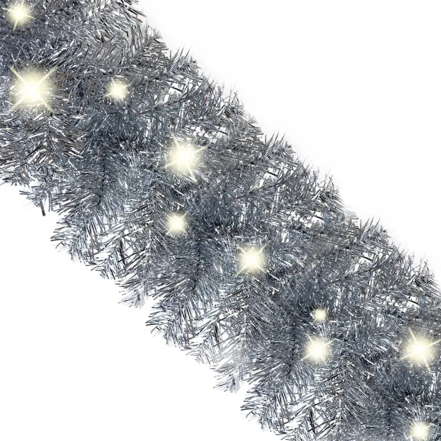 Guirlande de Noël avec lumières LED 10 m Argenté - 5