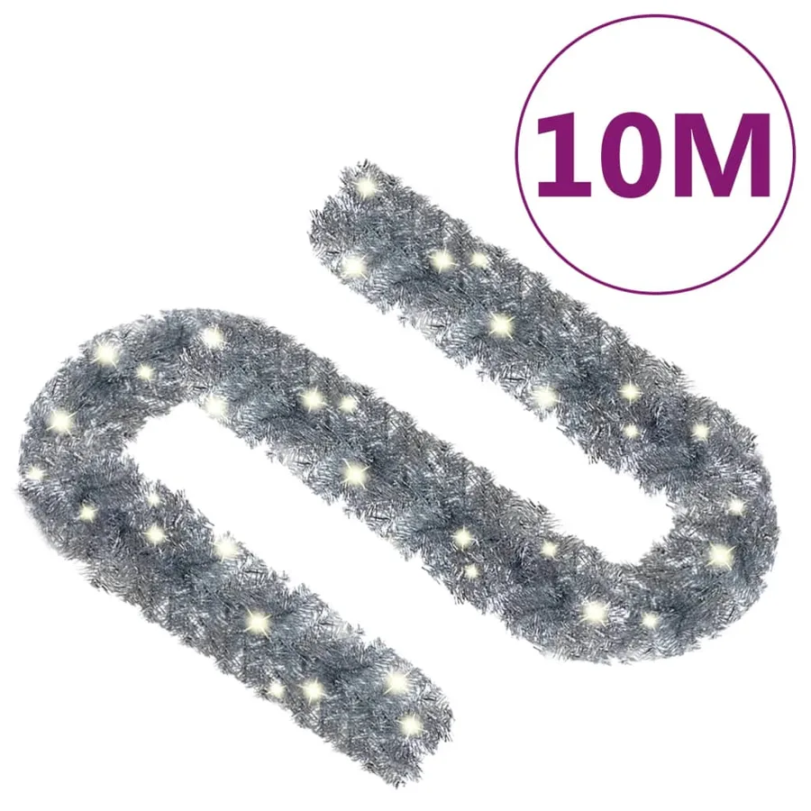 Guirlande de Noël avec lumières LED 10 m Argenté - 8