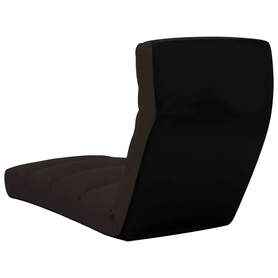 Chaise pliable de sol Marron Similicuir - 4