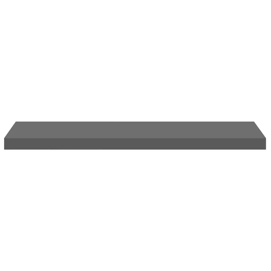 Étagère murale flottante Gris brillant 90x23,5x3,8 cm MDF - 6