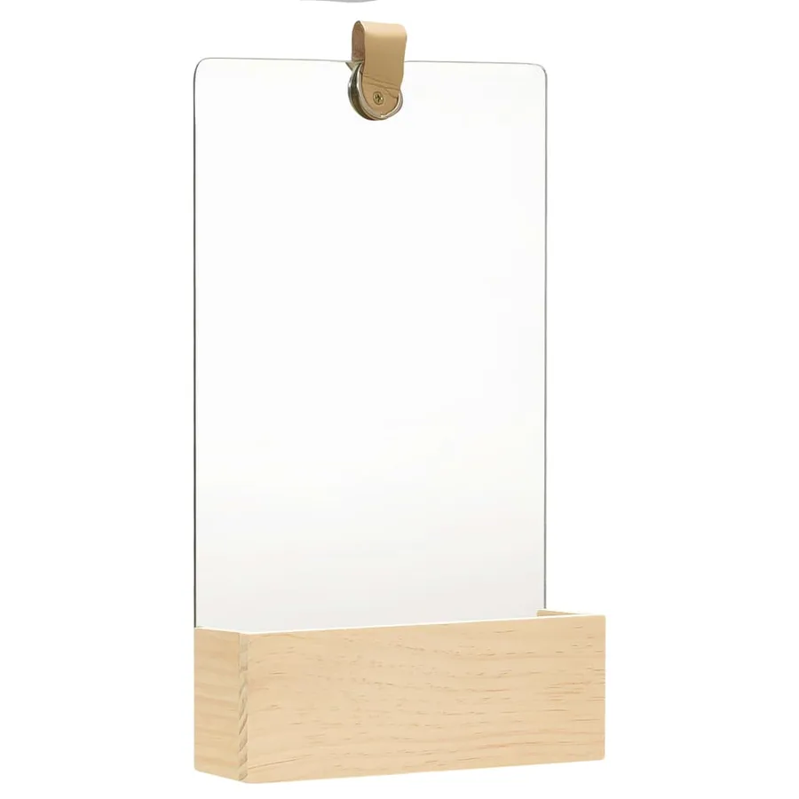 Miroir mural Bois de pin massif 23x39,5 cm - 2