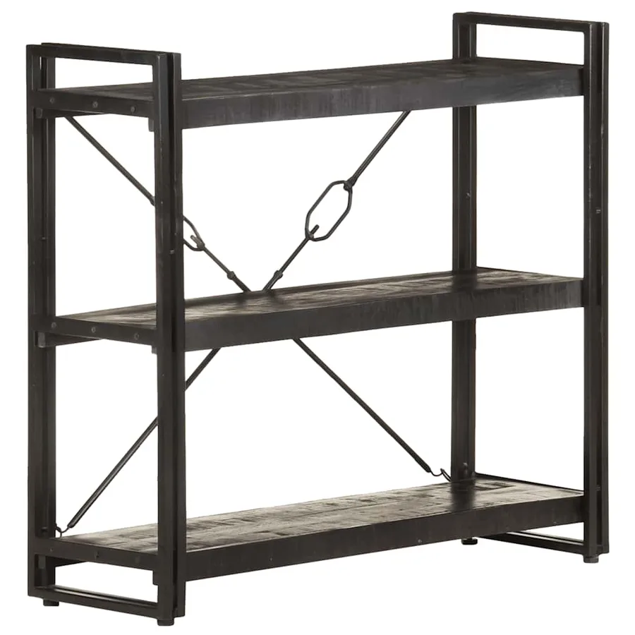 Bibliothèque à 3 niveaux 90x30x80 cm Bois de manguier massif - 9
