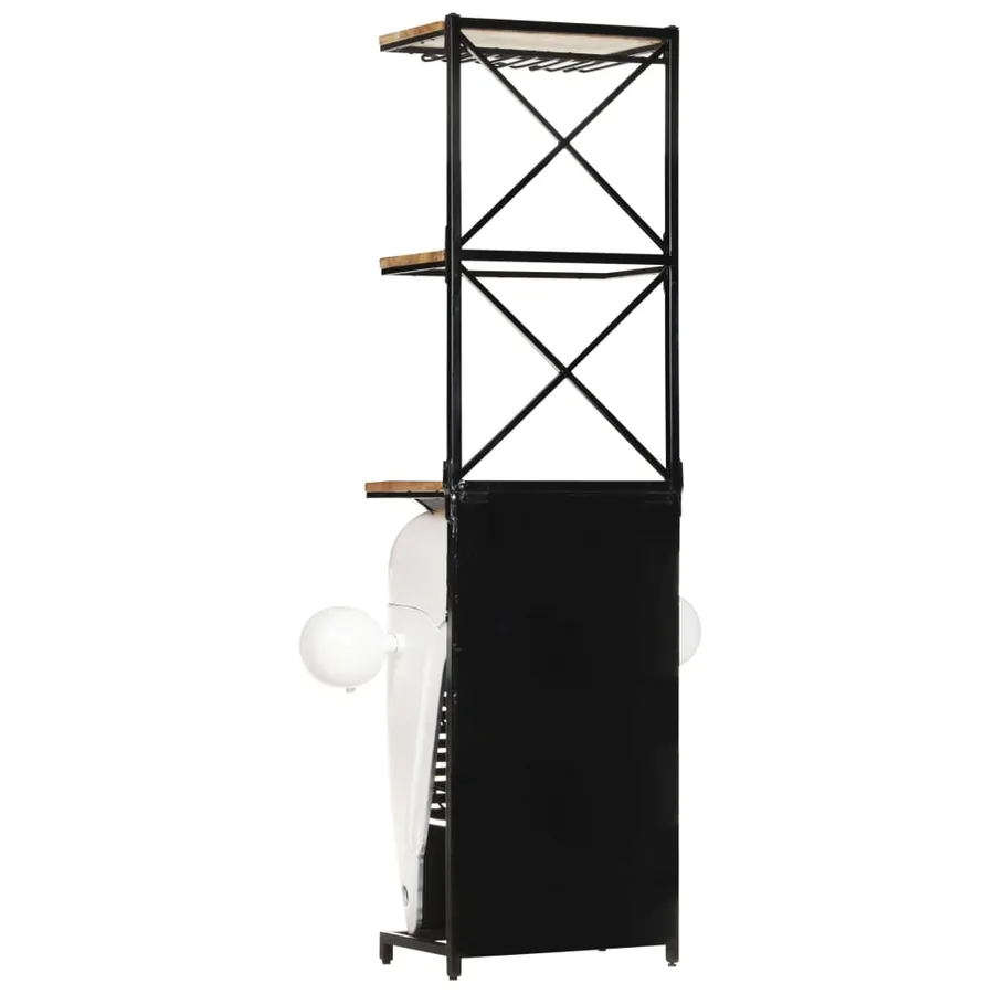 Cave à vin tracteur Blanc 49x31x172 cm Bois de manguier solide - 5