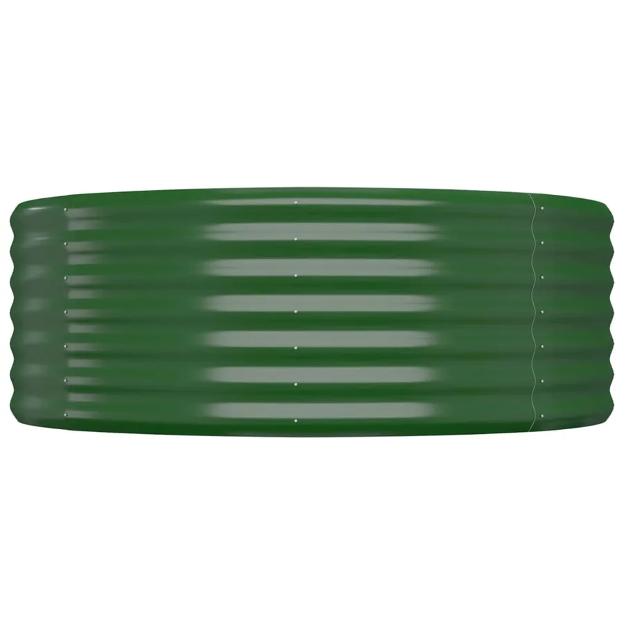 Lit surélevé de jardin Acier galvanisé 322x100x36cm Vert - 4