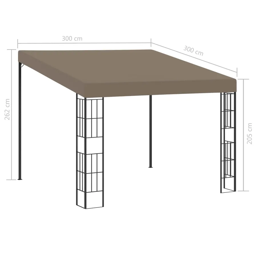 Belvédère mural 3x3 m Taupe Tissu - 6