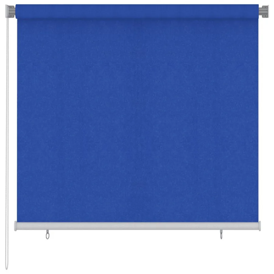 Store roulant d'extérieur 165 (l) x 140 (H) cm bleu HDPE
