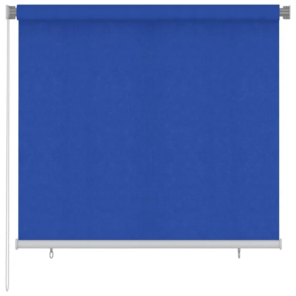 Store roulant d'extérieur 165 (l) x 140 (H) cm bleu HDPE