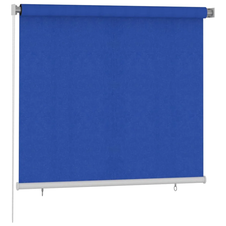 Store roulant d'extérieur 165 (l) x 140 (H) cm bleu HDPE - 2