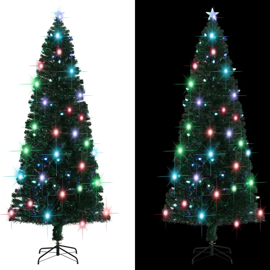 Arbre de Noël pré-éclairé avec support et LED 240 cm fibre optique - 3