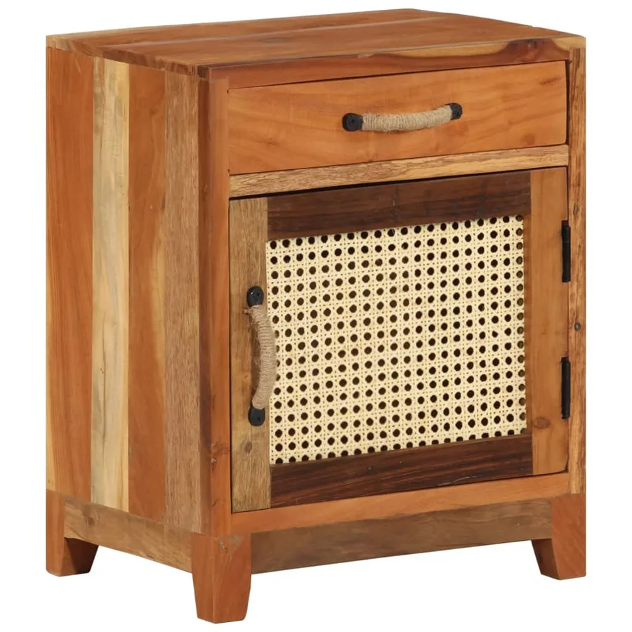 Table de chevet 40x30x50 cm Bois de récupération massif - 11
