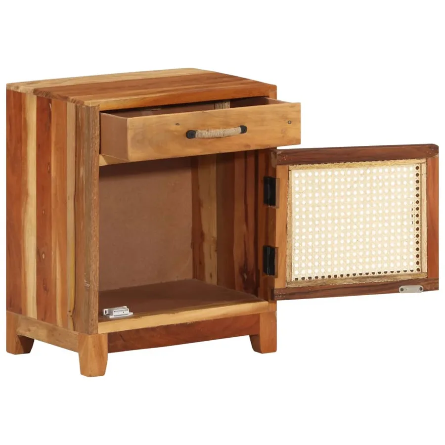Table de chevet 40x30x50 cm Bois de récupération massif - 2