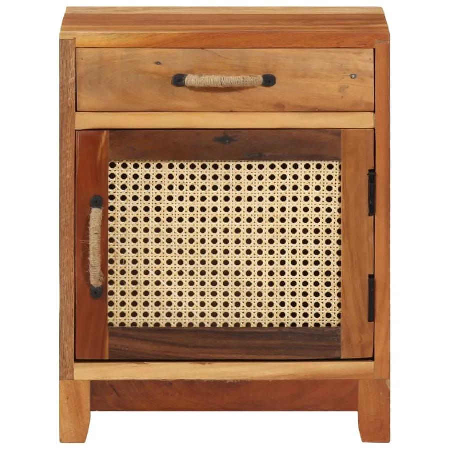 Table de chevet 40x30x50 cm Bois de récupération massif - 3