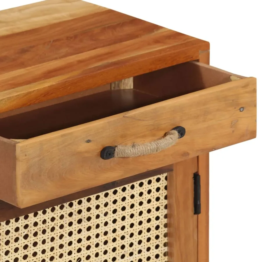 Table de chevet 40x30x50 cm Bois de récupération massif - 5