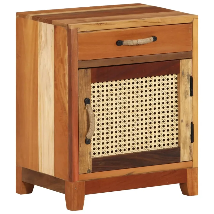 Table de chevet 40x30x50 cm Bois de récupération massif - 9