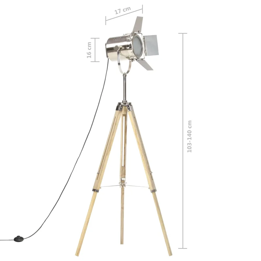 Lampadaire à trépied bois de manguier massif 140 cm - 15