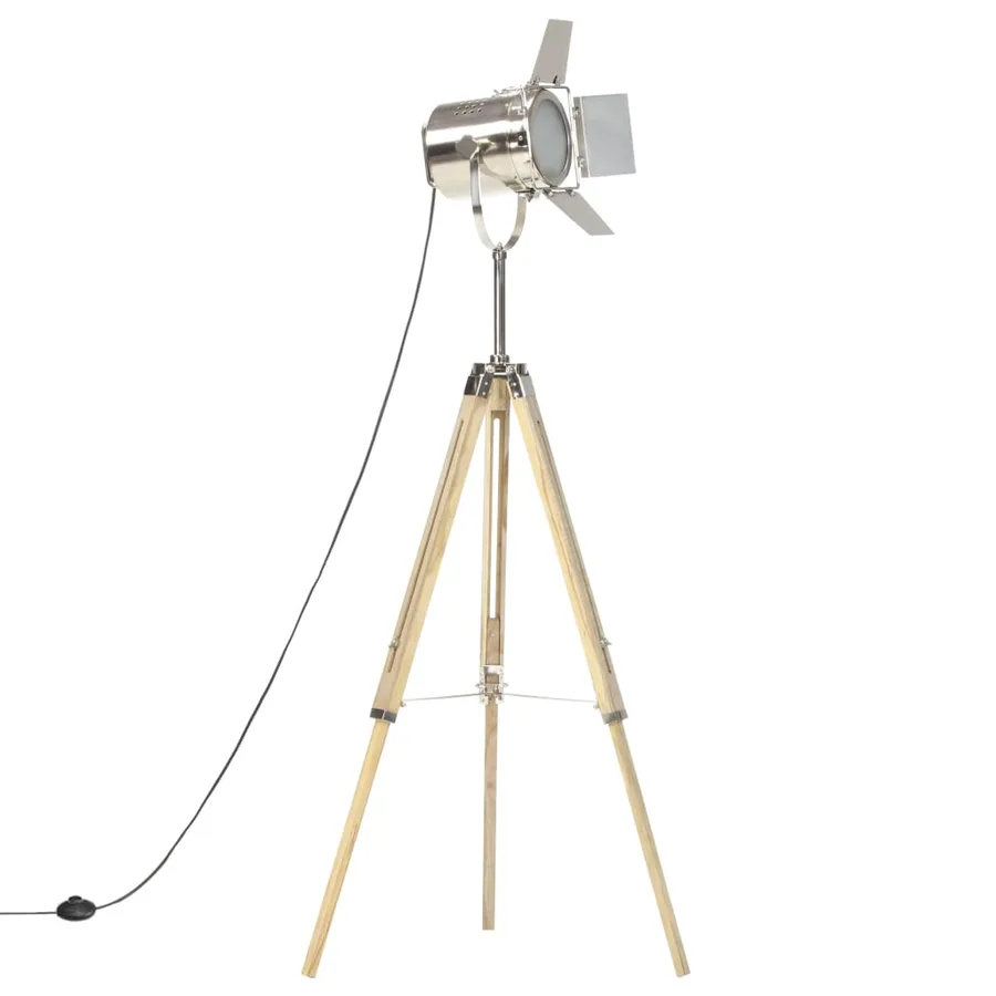 Lampadaire à trépied bois de manguier massif 140 cm - 2