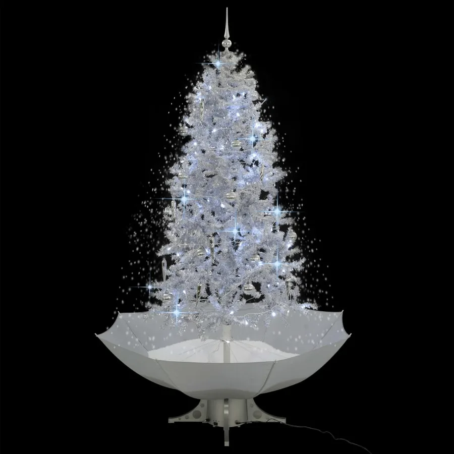 Arbre de Noël neigeux avec base de parapluie Blanc 190 cm - 3