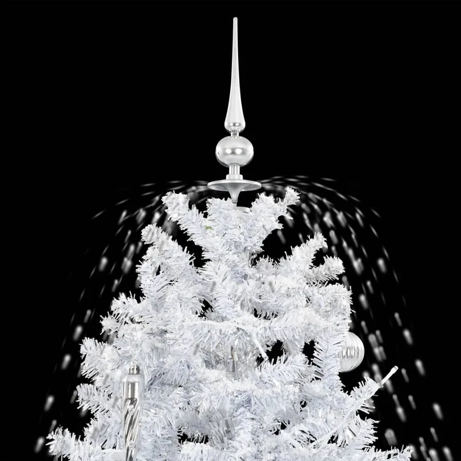 Arbre de Noël neigeux avec base de parapluie Blanc 190 cm - 4