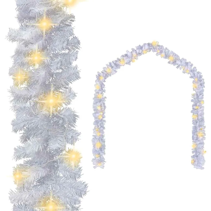 Guirlande de Noël avec lumières LED 10 m Blanc