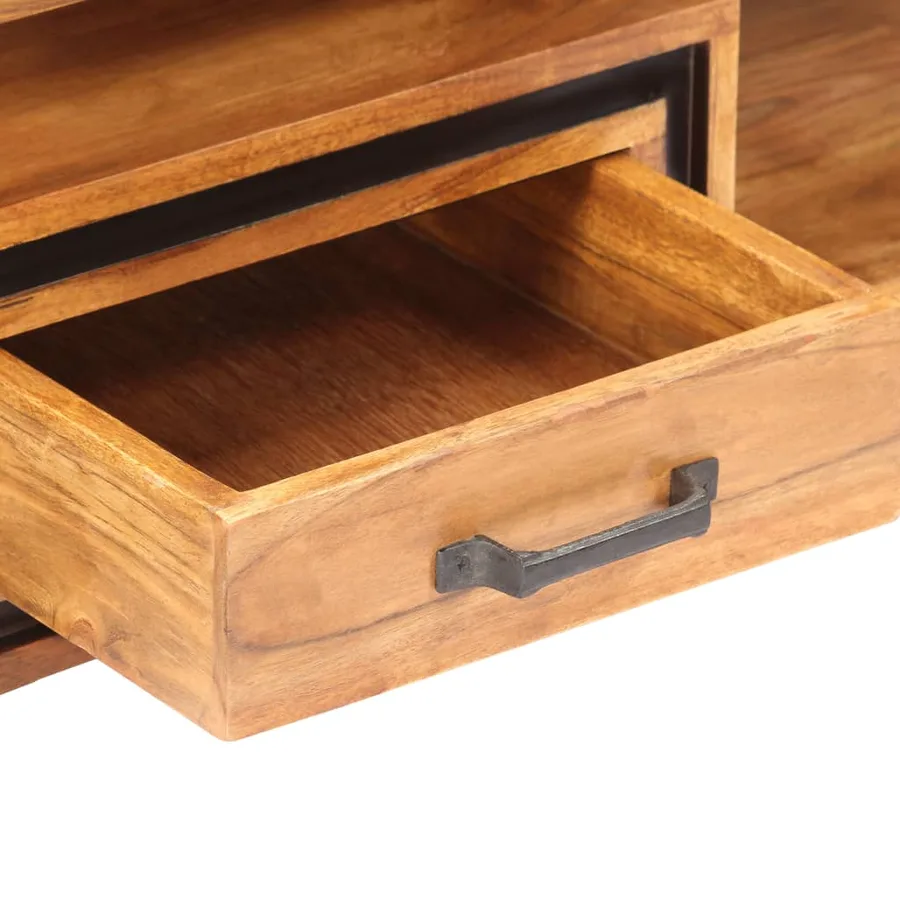 Table basse 100x45x33 cm Bois d'acacia massif - 7