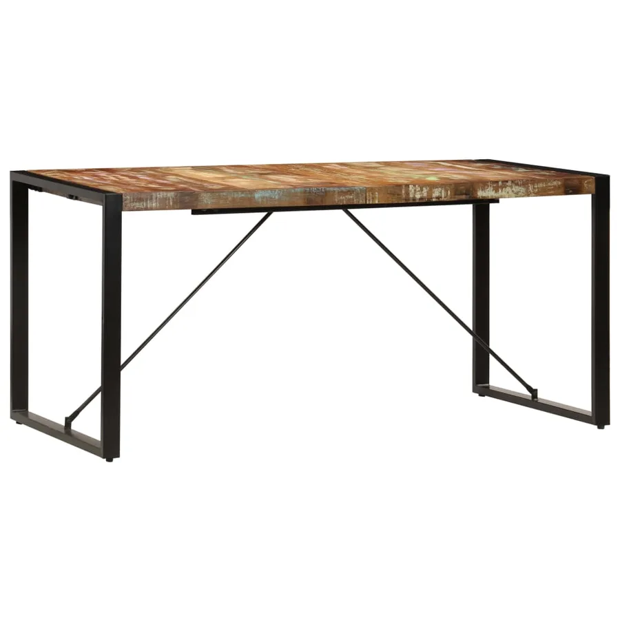 Table à manger 160x80x75 cm Bois de récupération massif - 2