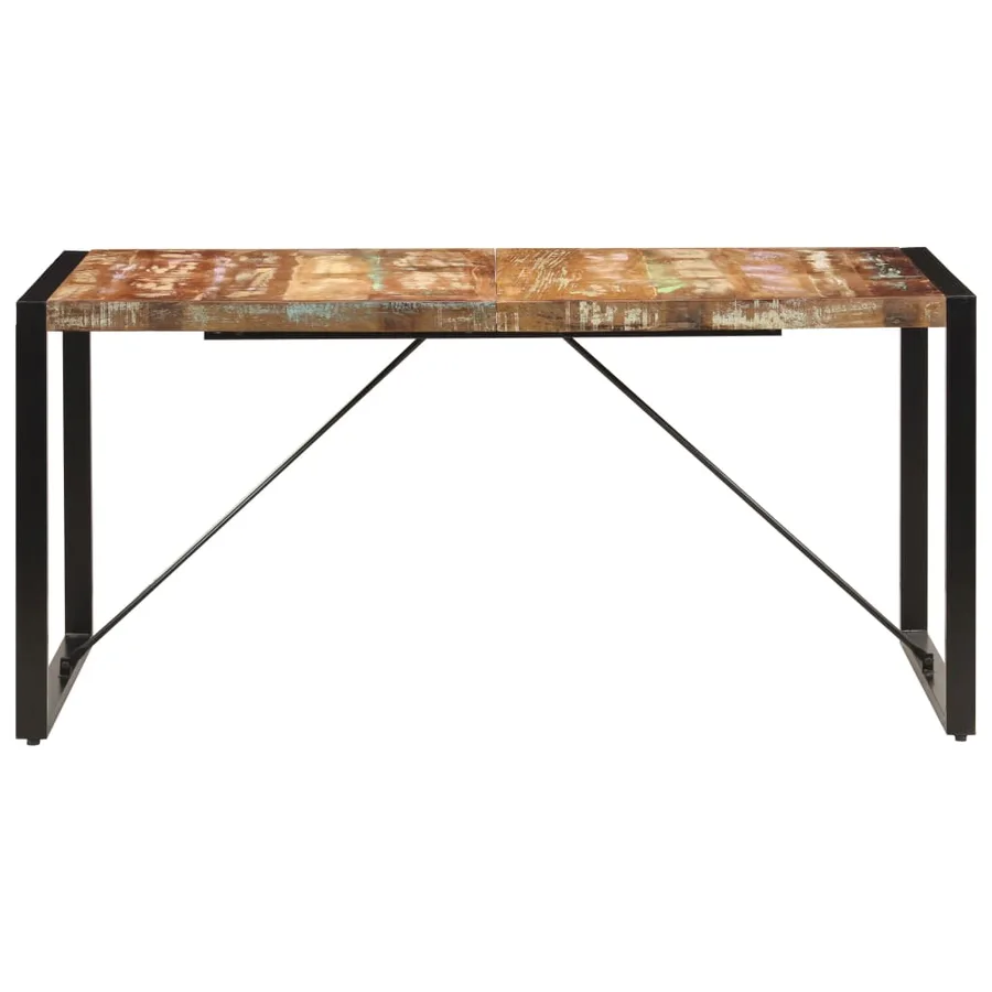 Table à manger 160x80x75 cm Bois de récupération massif - 3